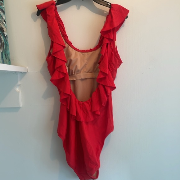 J.Crew Ruffle scoop back one piece swim - Picture 2 of 5